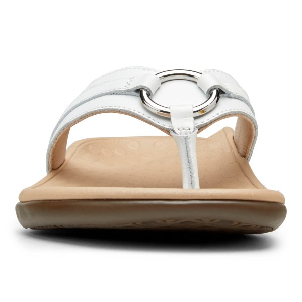 Vionic Sandals Ireland - Tide Aloe Toe Post Sandal White - Womens Shoes Clearance | JBYRO-1530